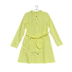 Rains Curve Waterproof‎ Jacket Straw NWT Unisex Sz XS Butter Yellow NWT Hooded